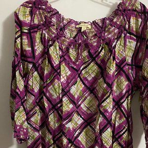 Great Plaid Summer Blouse/NEW w/o tags